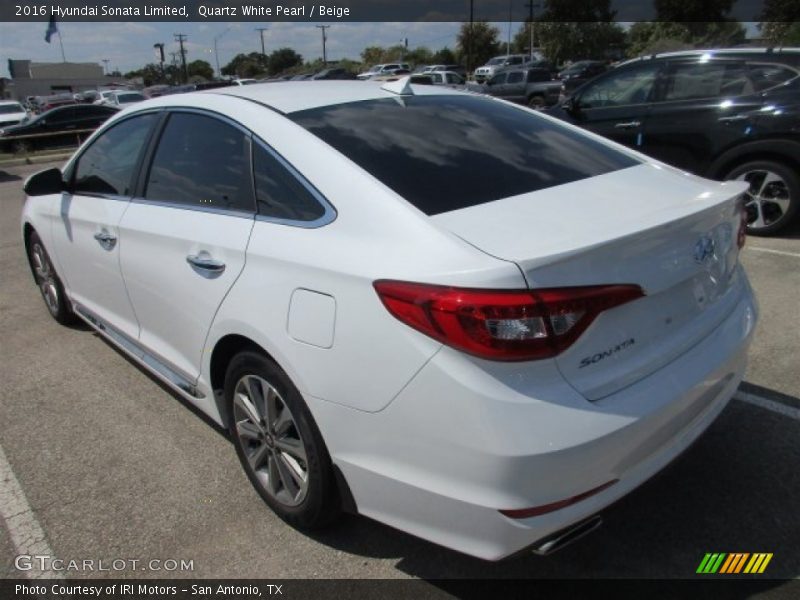 Quartz White Pearl / Beige 2016 Hyundai Sonata Limited