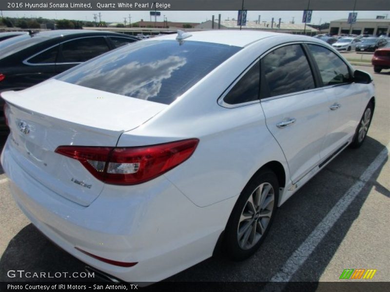 Quartz White Pearl / Beige 2016 Hyundai Sonata Limited