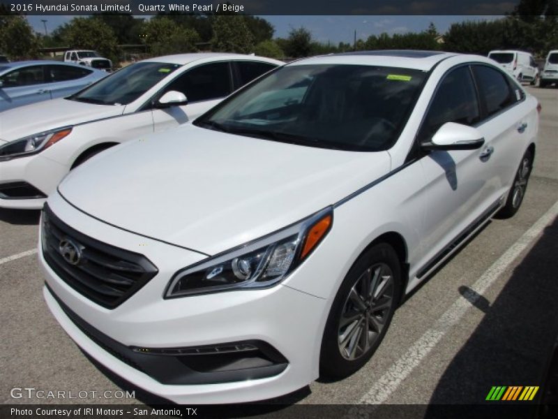 Quartz White Pearl / Beige 2016 Hyundai Sonata Limited