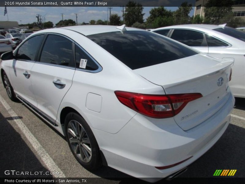 Quartz White Pearl / Beige 2016 Hyundai Sonata Limited
