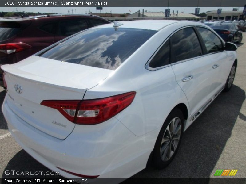 Quartz White Pearl / Beige 2016 Hyundai Sonata Limited