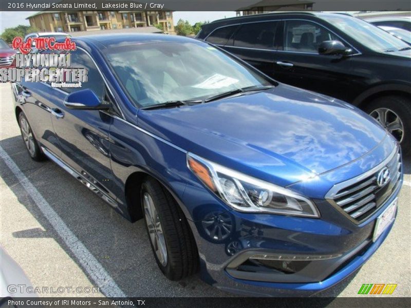 Lakeside Blue / Gray 2016 Hyundai Sonata Limited