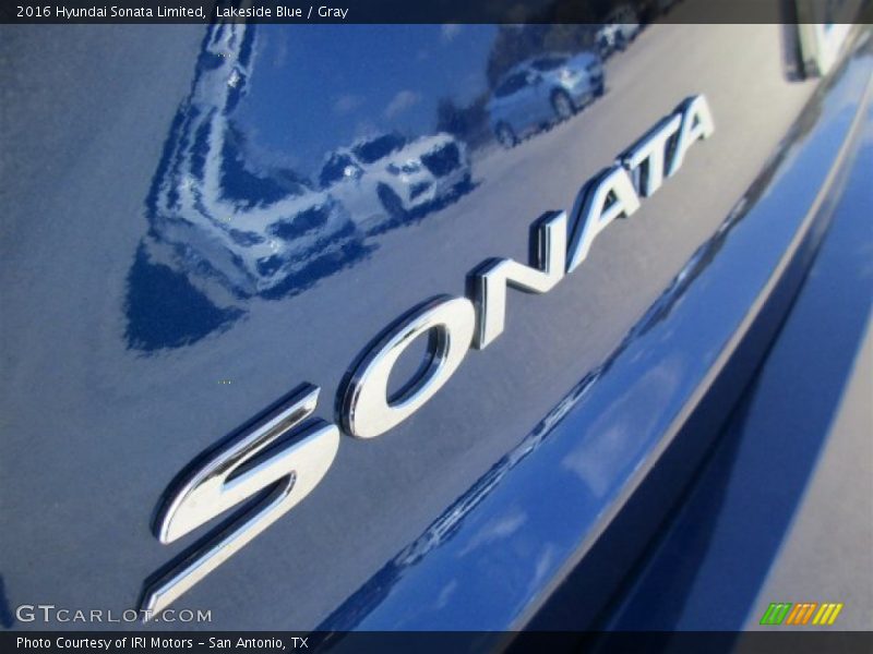 Lakeside Blue / Gray 2016 Hyundai Sonata Limited