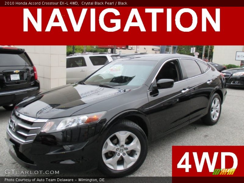 Crystal Black Pearl / Black 2010 Honda Accord Crosstour EX-L 4WD