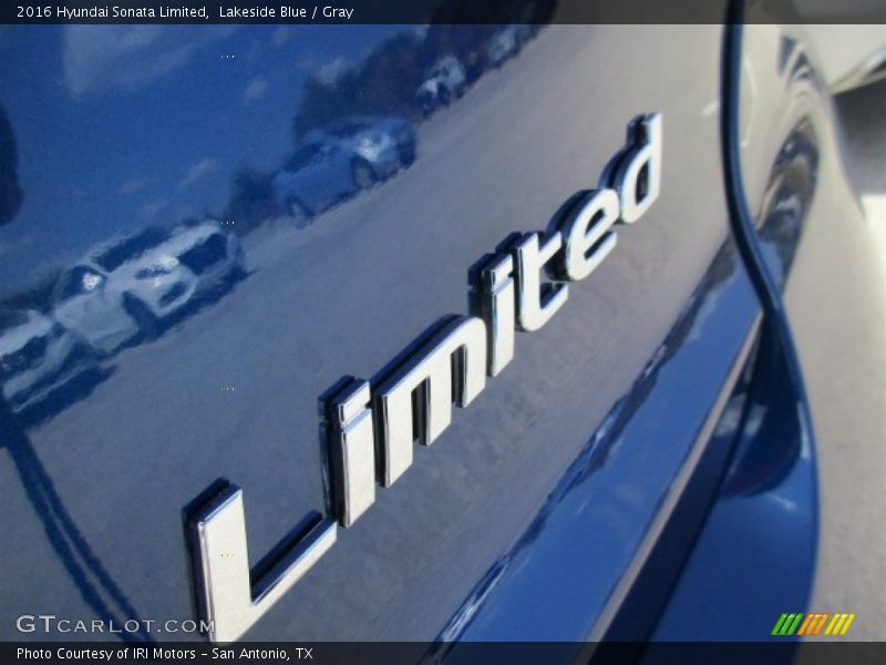 Lakeside Blue / Gray 2016 Hyundai Sonata Limited