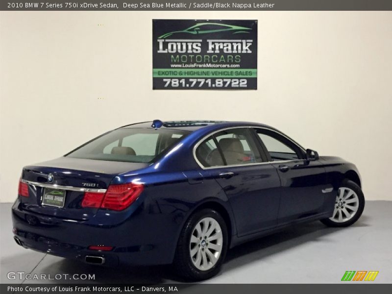 Deep Sea Blue Metallic / Saddle/Black Nappa Leather 2010 BMW 7 Series 750i xDrive Sedan