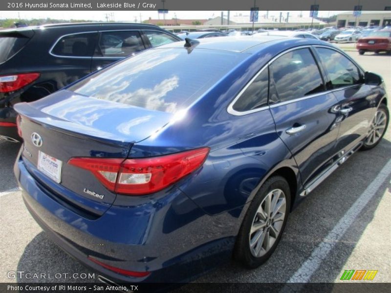 Lakeside Blue / Gray 2016 Hyundai Sonata Limited