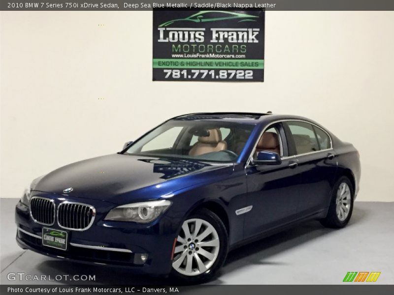 Deep Sea Blue Metallic / Saddle/Black Nappa Leather 2010 BMW 7 Series 750i xDrive Sedan