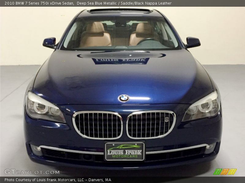 Deep Sea Blue Metallic / Saddle/Black Nappa Leather 2010 BMW 7 Series 750i xDrive Sedan