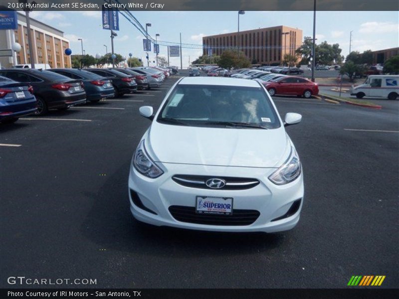 Century White / Gray 2016 Hyundai Accent SE Sedan
