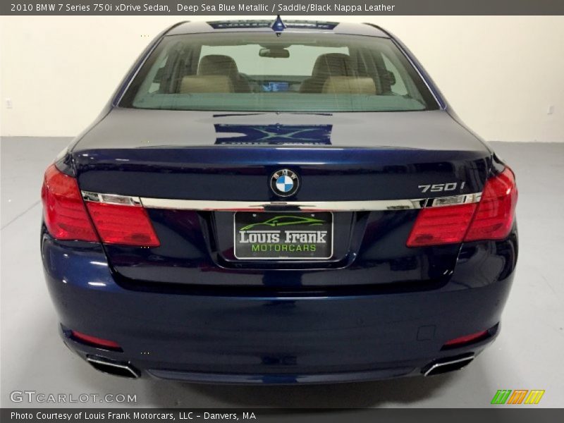 Deep Sea Blue Metallic / Saddle/Black Nappa Leather 2010 BMW 7 Series 750i xDrive Sedan