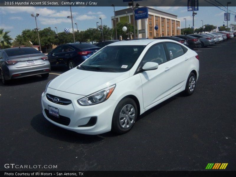 Century White / Gray 2016 Hyundai Accent SE Sedan