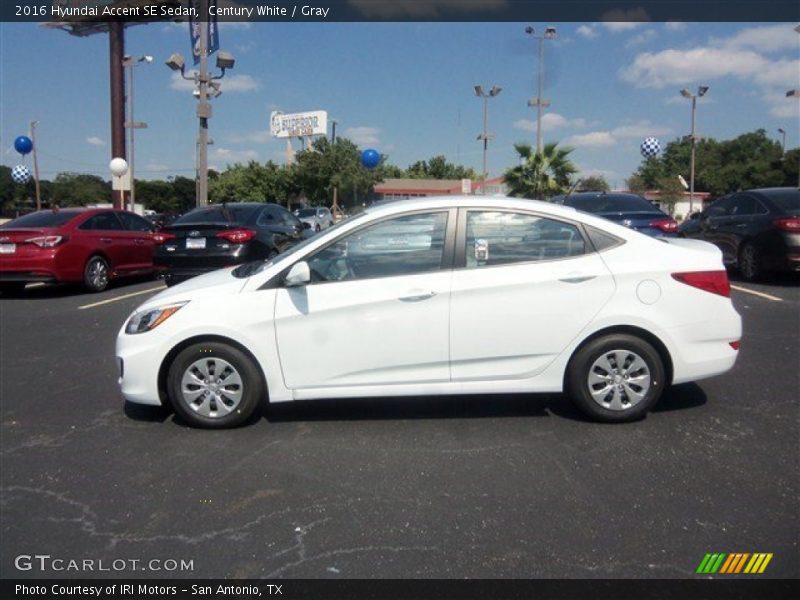 Century White / Gray 2016 Hyundai Accent SE Sedan