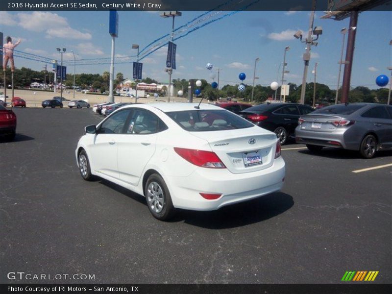 Century White / Gray 2016 Hyundai Accent SE Sedan