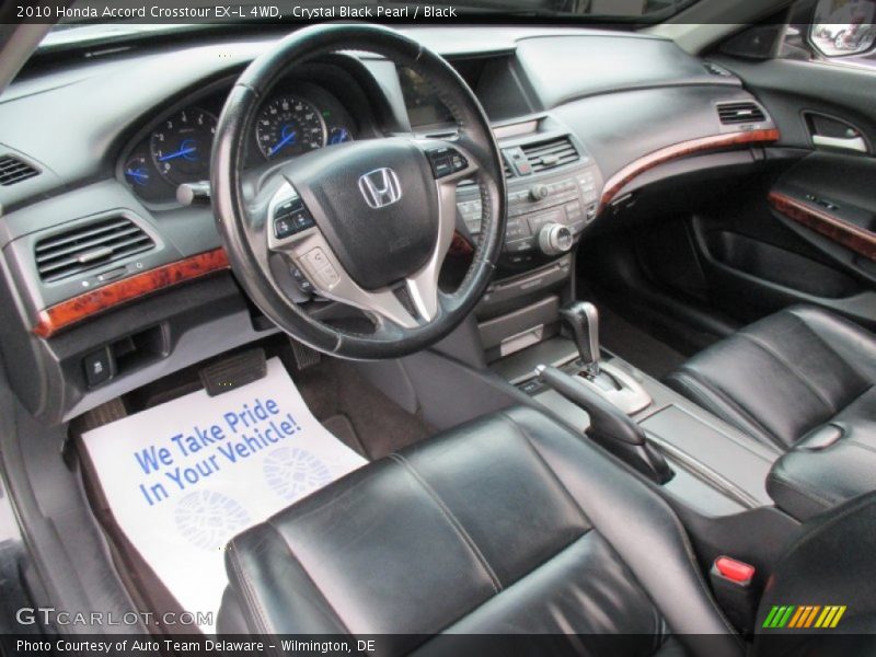 Crystal Black Pearl / Black 2010 Honda Accord Crosstour EX-L 4WD