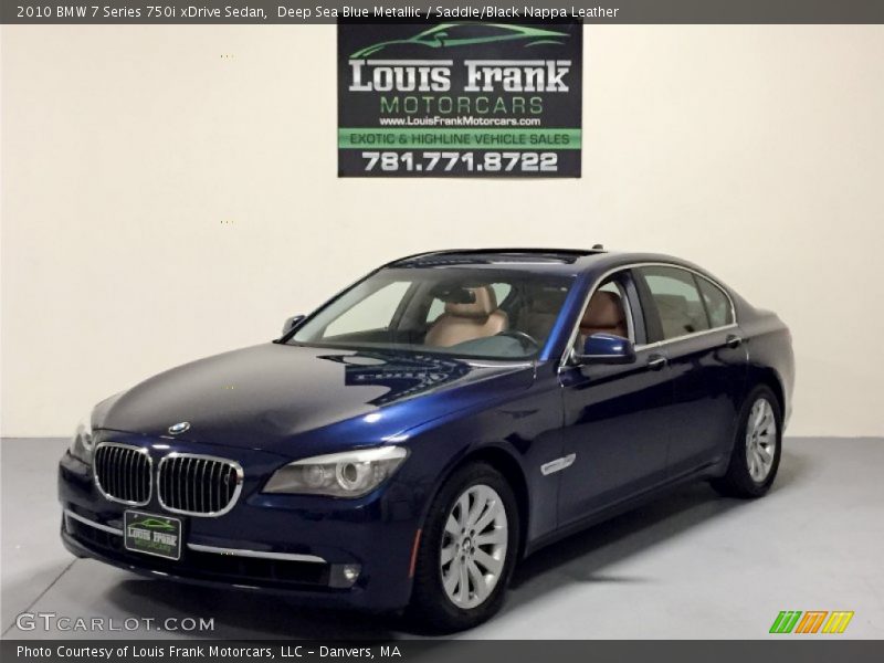 Deep Sea Blue Metallic / Saddle/Black Nappa Leather 2010 BMW 7 Series 750i xDrive Sedan