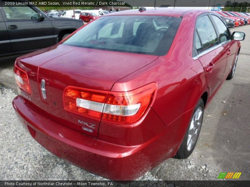 Vivid Red Metallic / Dark Charcoal 2009 Lincoln MKZ AWD Sedan