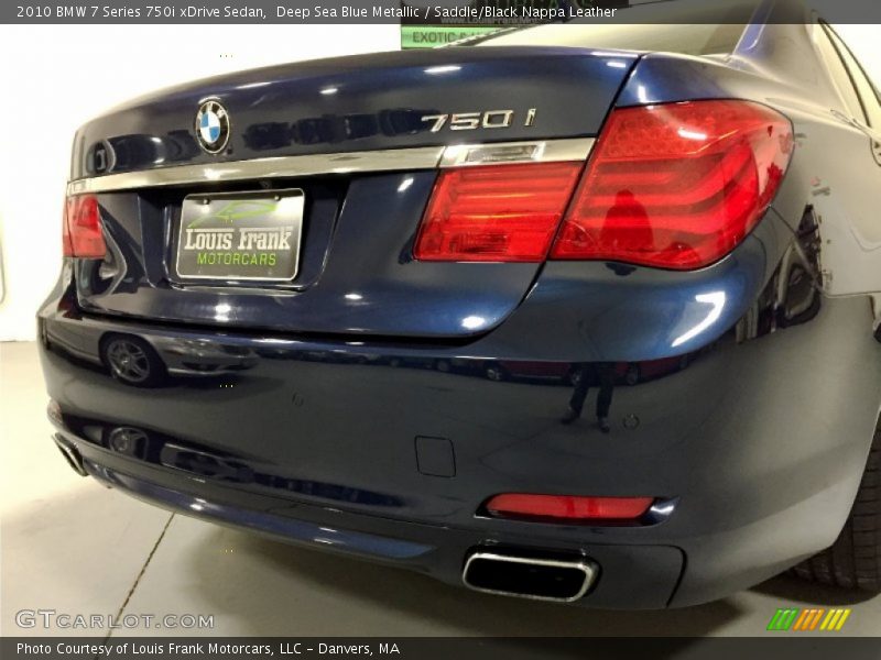 Deep Sea Blue Metallic / Saddle/Black Nappa Leather 2010 BMW 7 Series 750i xDrive Sedan