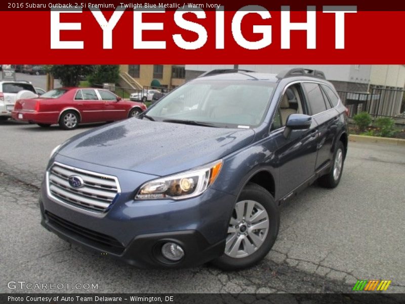 Twilight Blue Metallic / Warm Ivory 2016 Subaru Outback 2.5i Premium