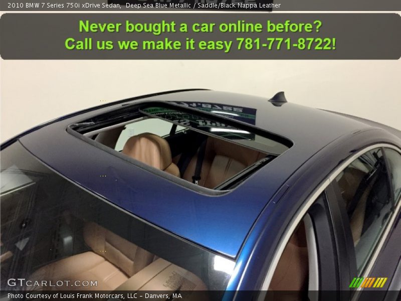 Deep Sea Blue Metallic / Saddle/Black Nappa Leather 2010 BMW 7 Series 750i xDrive Sedan