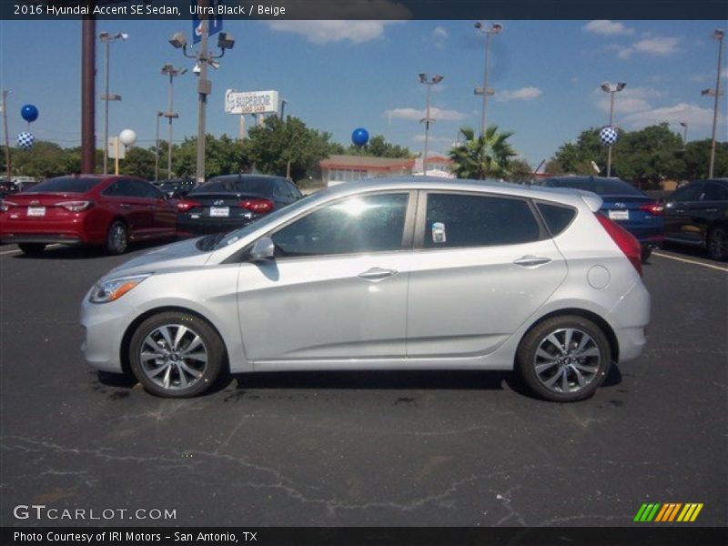 Ultra Black / Beige 2016 Hyundai Accent SE Sedan