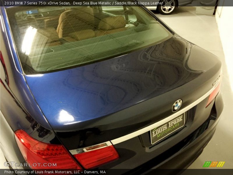 Deep Sea Blue Metallic / Saddle/Black Nappa Leather 2010 BMW 7 Series 750i xDrive Sedan