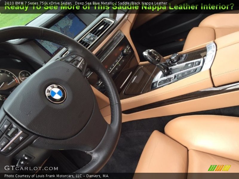 Deep Sea Blue Metallic / Saddle/Black Nappa Leather 2010 BMW 7 Series 750i xDrive Sedan