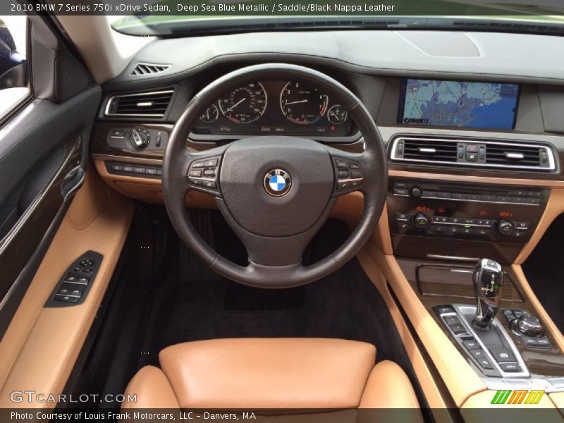 Deep Sea Blue Metallic / Saddle/Black Nappa Leather 2010 BMW 7 Series 750i xDrive Sedan
