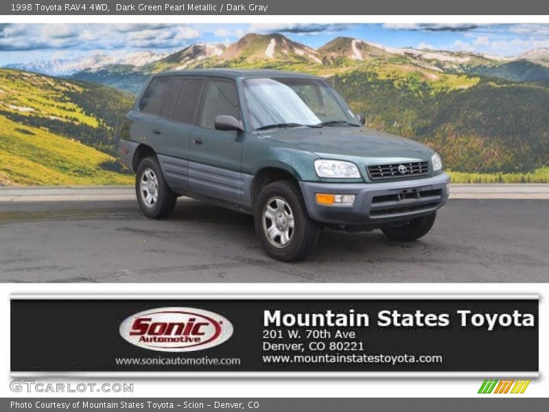 Dark Green Pearl Metallic / Dark Gray 1998 Toyota RAV4 4WD