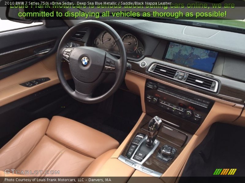 Deep Sea Blue Metallic / Saddle/Black Nappa Leather 2010 BMW 7 Series 750i xDrive Sedan