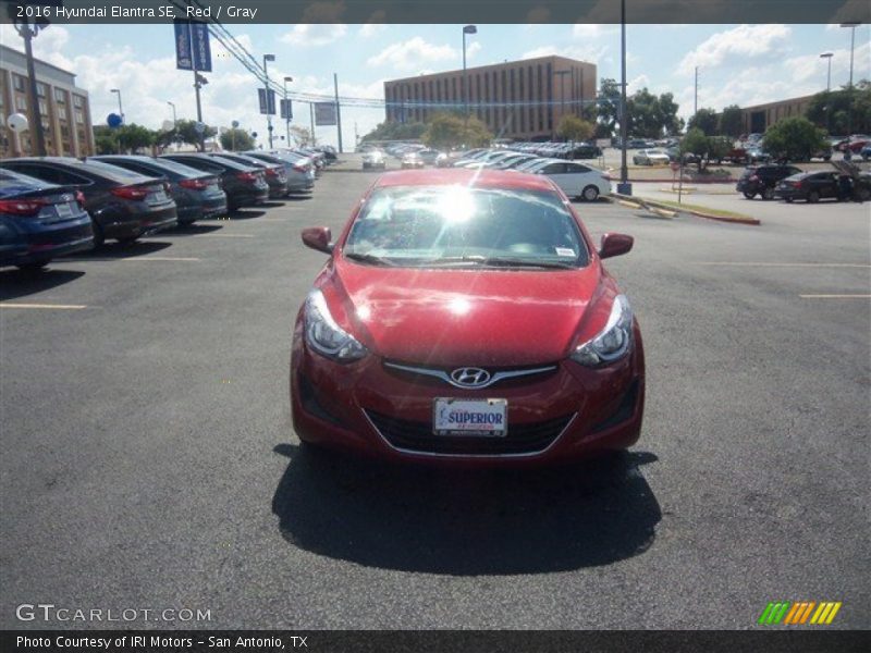 Red / Gray 2016 Hyundai Elantra SE