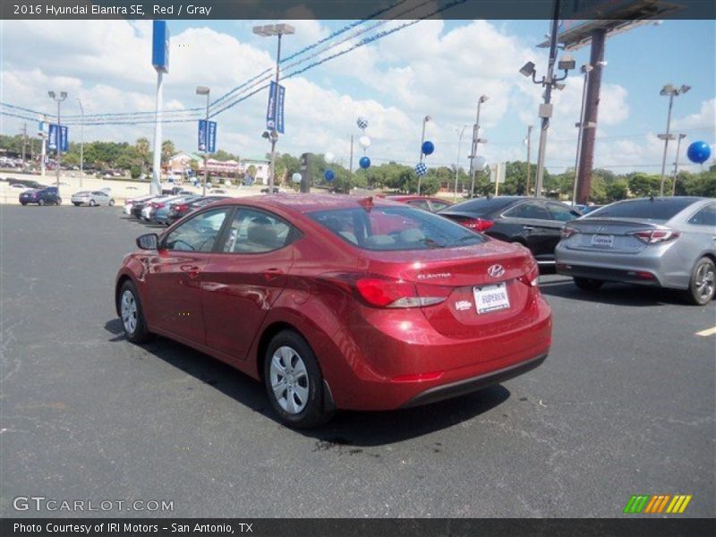 Red / Gray 2016 Hyundai Elantra SE