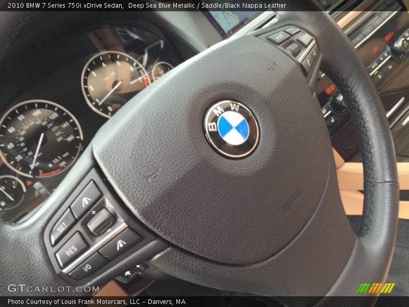 Deep Sea Blue Metallic / Saddle/Black Nappa Leather 2010 BMW 7 Series 750i xDrive Sedan