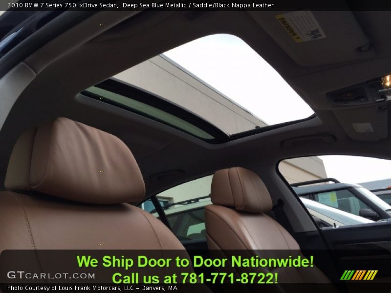 Deep Sea Blue Metallic / Saddle/Black Nappa Leather 2010 BMW 7 Series 750i xDrive Sedan
