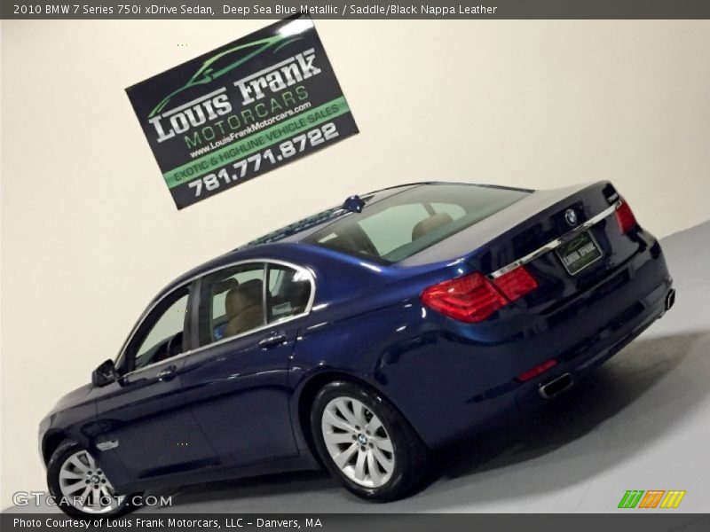 Deep Sea Blue Metallic / Saddle/Black Nappa Leather 2010 BMW 7 Series 750i xDrive Sedan