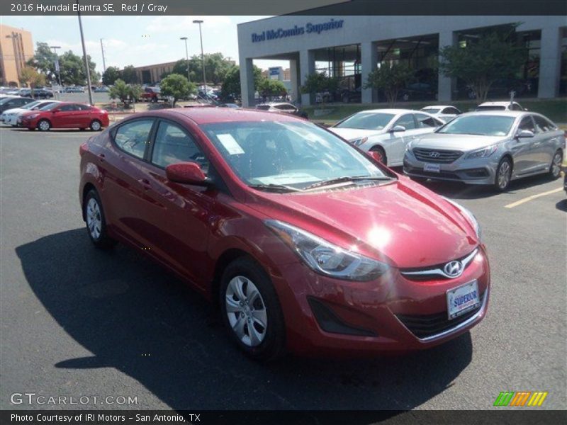 Red / Gray 2016 Hyundai Elantra SE