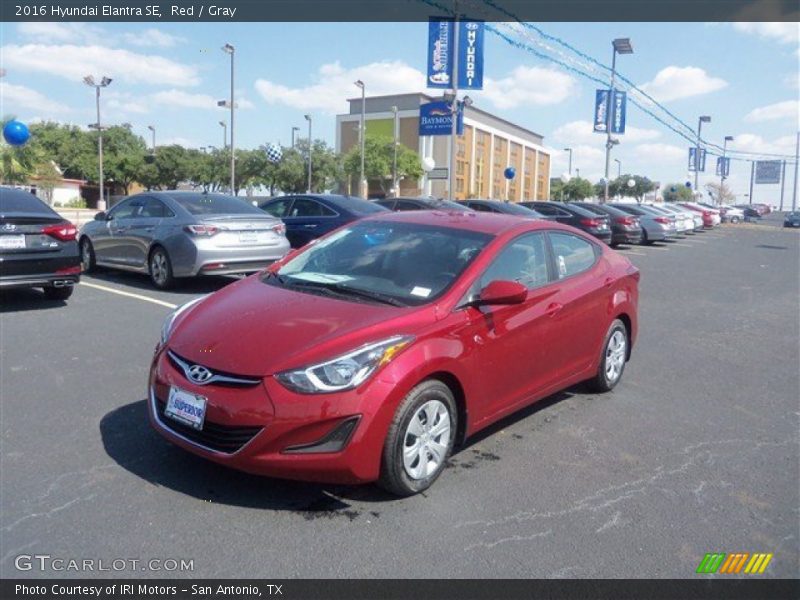 Red / Gray 2016 Hyundai Elantra SE