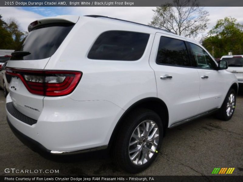Bright White / Black/Light Frost Beige 2015 Dodge Durango Citadel AWD