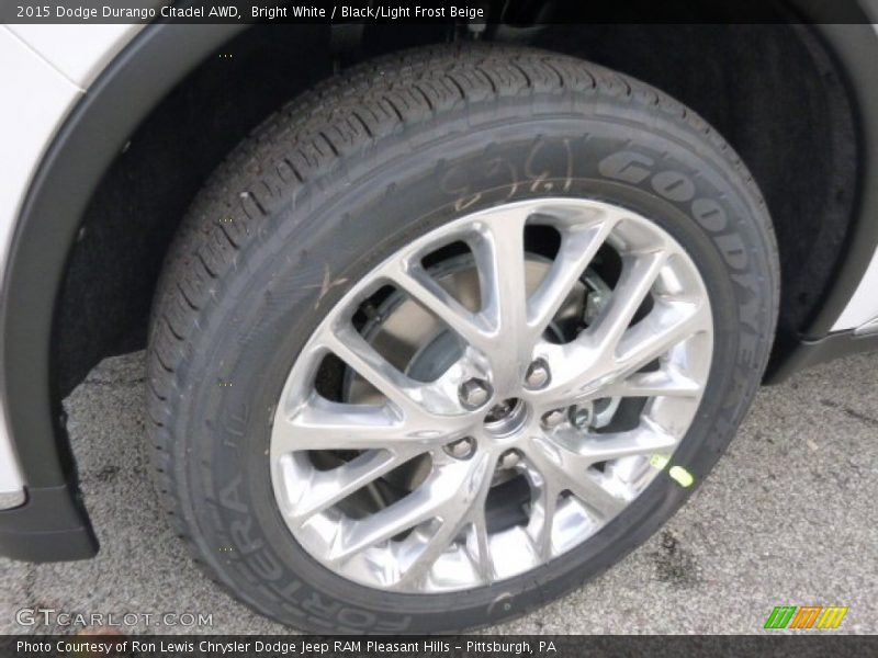 Bright White / Black/Light Frost Beige 2015 Dodge Durango Citadel AWD