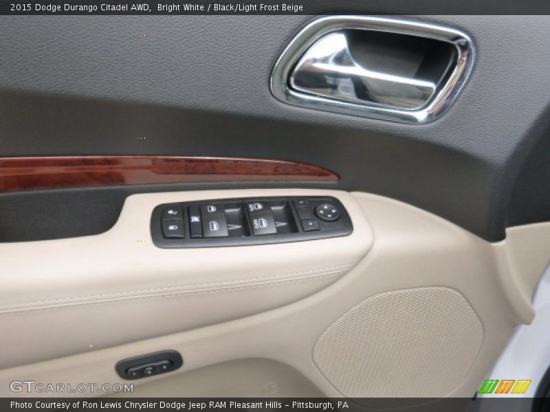 Bright White / Black/Light Frost Beige 2015 Dodge Durango Citadel AWD
