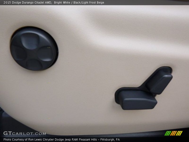 Bright White / Black/Light Frost Beige 2015 Dodge Durango Citadel AWD