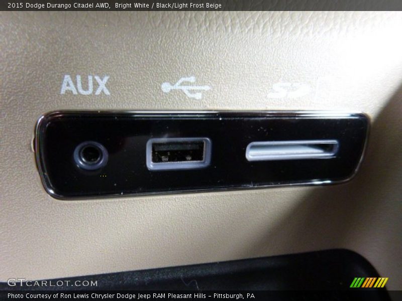 Bright White / Black/Light Frost Beige 2015 Dodge Durango Citadel AWD