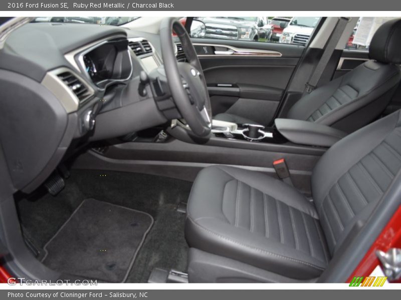 Ruby Red Metallic / Charcoal Black 2016 Ford Fusion SE