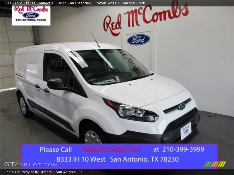 Frozen White / Charcoal Black 2016 Ford Transit Connect XL Cargo Van Extended