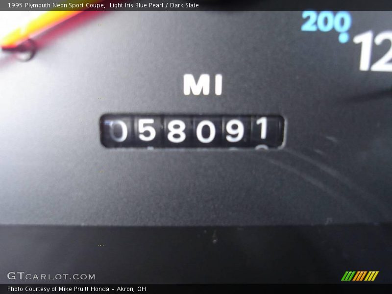 Light Iris Blue Pearl / Dark Slate 1995 Plymouth Neon Sport Coupe