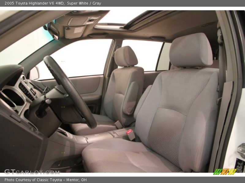 Super White / Gray 2005 Toyota Highlander V6 4WD