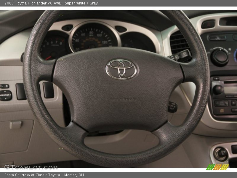 Super White / Gray 2005 Toyota Highlander V6 4WD