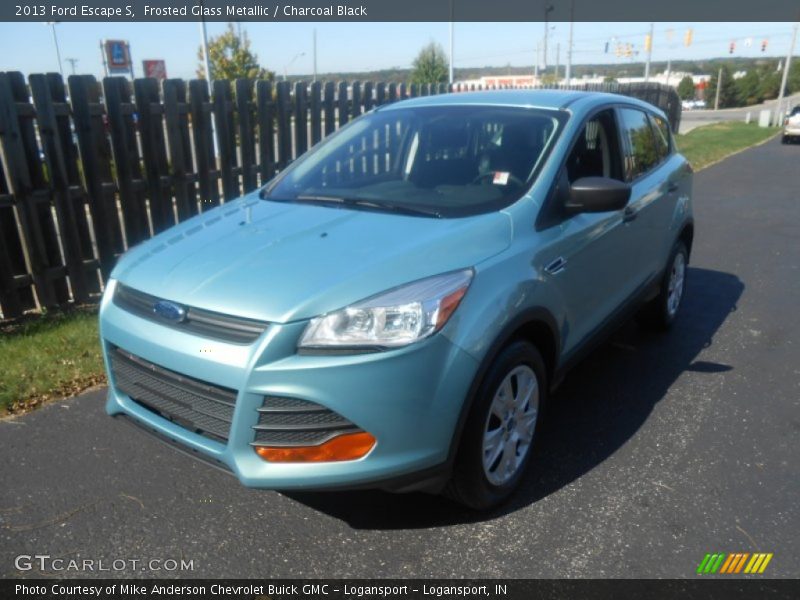 Frosted Glass Metallic / Charcoal Black 2013 Ford Escape S