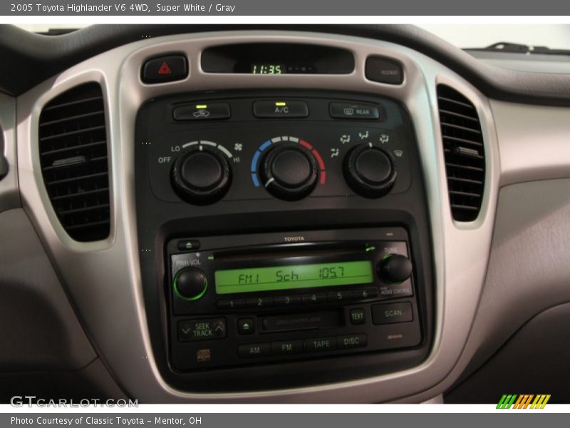 Super White / Gray 2005 Toyota Highlander V6 4WD