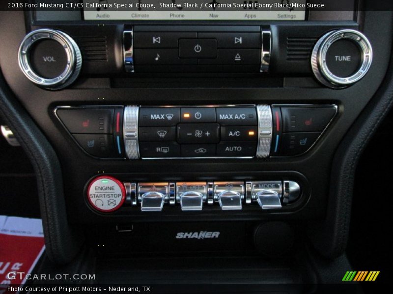 Controls of 2016 Mustang GT/CS California Special Coupe